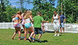 A three-legged race at an NCA Member Campground in Maine!
