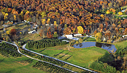 A aerial view in autumn at an NCA Member Campground in Pennsylvania!
