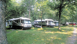Motorhomes at an NCA Member Campground in Rhode Island.
